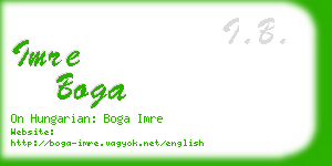 imre boga business card